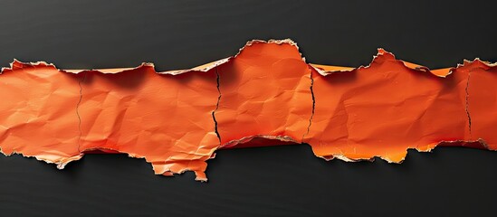 Poster - A visual representation of keyword research on orange torn paper set against a black backdrop creating a symbolic image with room for text. Creative banner. Copyspace image