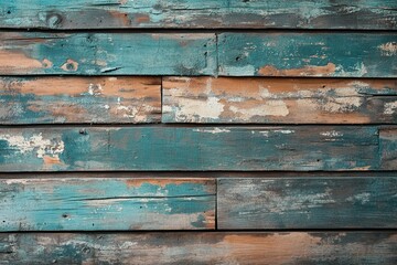 Dark  blue, brown, and green wooden wall for design or backdrop use. 