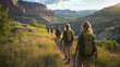 © Tuwaporn - Friends hiking on a scenic trail