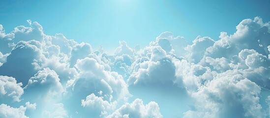 Poster - Attractive clouds adorn the sky providing a picturesque backdrop for a copy space image