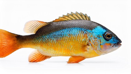 bluegill sunfish isolated on white background