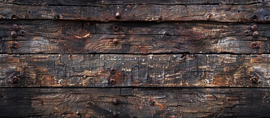 Leinwandbilder - Background of weathered wooden planks with copy space image