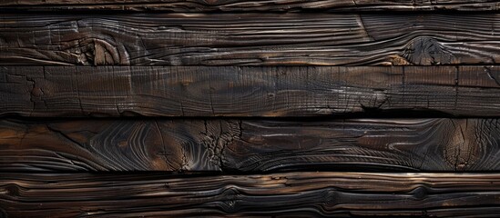 Leinwandbilder - Aged dark textured wooden surface ideal for copy space image