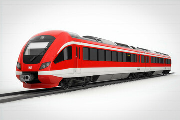 Sticker - Passenger Train On White Background