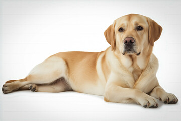 Sticker - Yellow Labrador On White Background