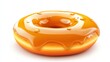 © kitidach - A doughnut with honey glaze, dessert element, flat design, sweet and golden, isolated on white background