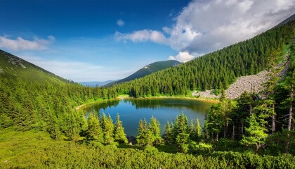 Wall Mural - vrbicke pleso tarn in low tatras mountains slovakia