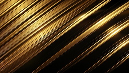 Canvas Print - gold shiny lines background beautiful black background