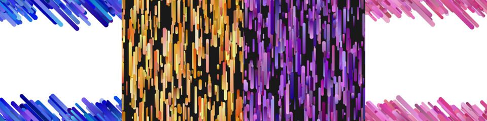 Poster - Seamless gradient stripe background set