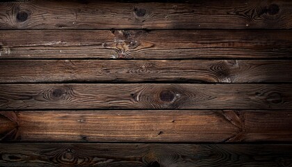 Wall Mural - large and small planks of dark old wood texture background high resolution