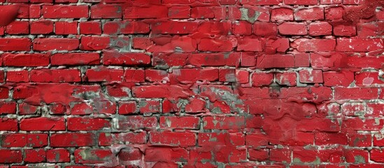 Aufkleber - Texture background of a red brick wall with copy space image