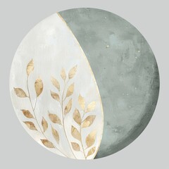 Poster - An elegant arrangement of flowers with golden foliage on a light background. A seamless painting of hand-drawn brush strokes. A vintage design element for greeting cards. 3D illustration.