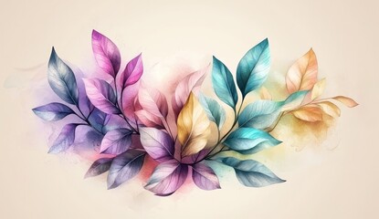 Poster - The modern watercolor art background is a beautiful, minimalistic print for the decor of postcards, congratulations, and posters.