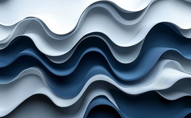 Aufkleber - Background with white gray wave shape shadow and light dimension. EPS10
