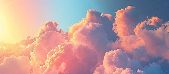 Aufkleber - Scenic clouds in a picturesque sky with copy space image