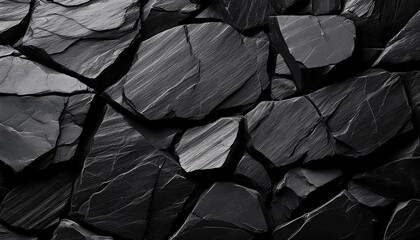 Wall Mural - sophisticated black stone surface for stylish backgrounds