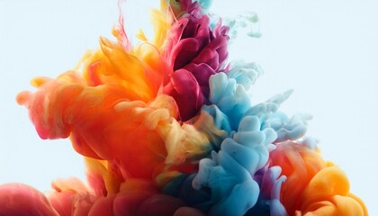 Poster - acrylic colors in water abstract background