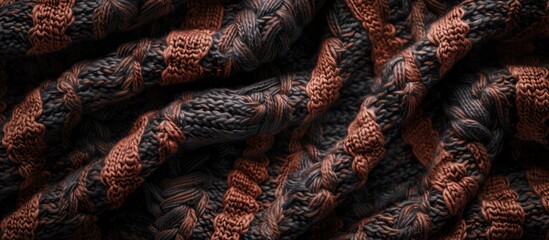 Aufkleber - Stylish knitted fabric texture as a backdrop for copy space image