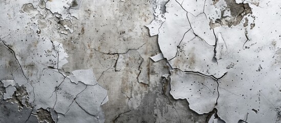 Aufkleber - Cracked concrete wall in the background with ample copy space image
