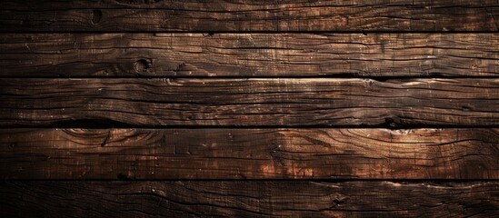 Leinwandbilder - Aged brown wood surface with copy space image