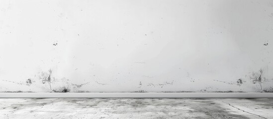 Fototapete - White concrete wall background with copy space image for texture or paper display