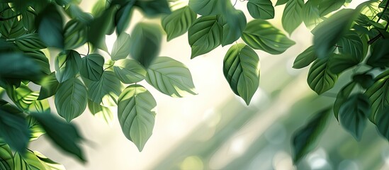 Poster - Summer image featuring leaf shadows creating a background with copy space image