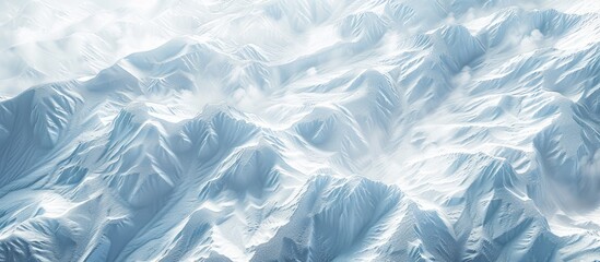 Poster - Scenic winter setting with snowy terrain showing intricate wind carved patterns Ideal for backgrounds and designs with a top down view featuring a blank area for adding text or images