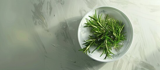 Poster - Rosemary a key element in the concept of seasoning adds flavor to dishes Text enabled to include copy space image within 200 characters