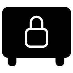 Sticker - Furniture Home Safe Glyph Icon