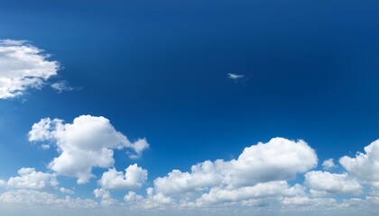 Wall Mural - blue sky background with white clouds panorama