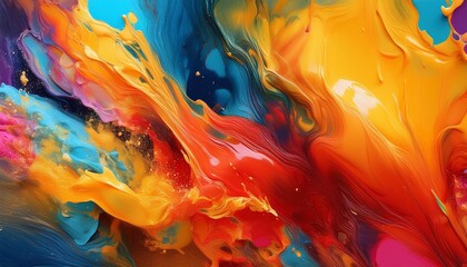 Wall Mural - beautiful abstract colorful painting splash art textured surface background and backdrop