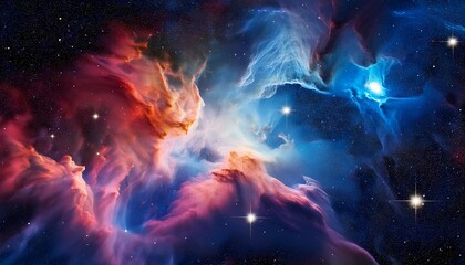 Wall Mural - abstract cosmic nebula and stars in deep space