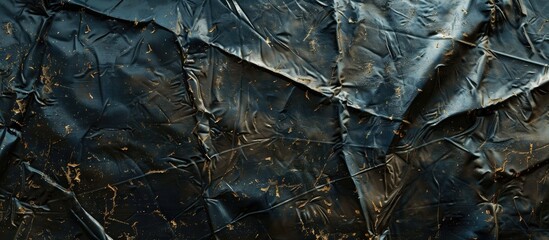 Poster - Worn out plastic tarp with an interesting texture perfect for rustic backgrounds in photos with copy space image