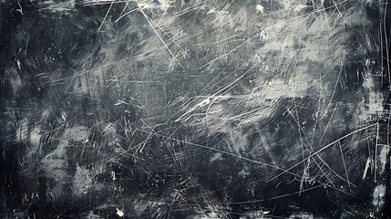 Sticker - A textured surface with scratches and smudges, creating a grungy, abstract background.