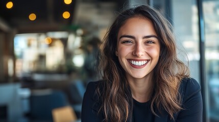 Canvas Print - smiling business woman