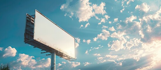 Aufkleber - Billboard under the sky for advertising with empty area for text or images known as copy space image