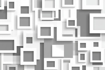 Aufkleber - Abstract geometric CGI composition with string mats. Wallpaper for graphic design, gray or black and white.