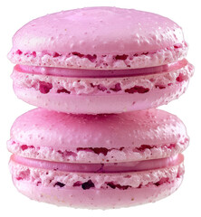 Sticker - PNG  Delicious pink macarons stacked.