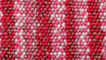 Wall Mural - red pink and white tweed boucle fabric texture