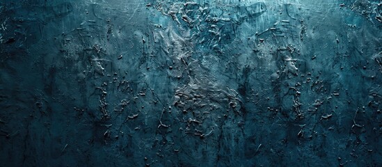 Poster - A close up of a grainy blue concrete studio wall with copy space image for product placement or website advertising