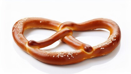 bavarian pretzel isolated on white background