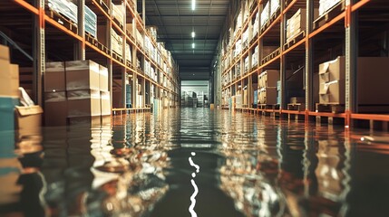 Canvas Print - Warehouse flooding 