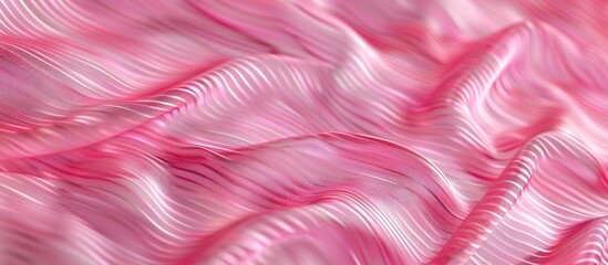 Aufkleber - Pink fabric with a striped design is displayed in a close up image with copy space