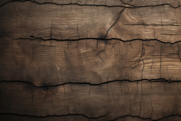 Wall Mural - Processed collage of old cracked brown wood material texture. Background for banner, backdrop