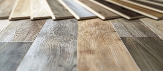 Aufkleber - Wood pattern laminate and parquet samples for interior design ideal for wooden flooring with copy space image available