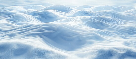 Poster - Winter landscape with snow covered ground featuring intricate wind carved patterns ideal for a copy space image