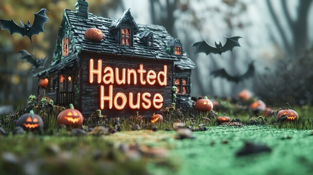 An old wooden sign warns visitors of a spooky pumpkin patch, nestled in a historic European park