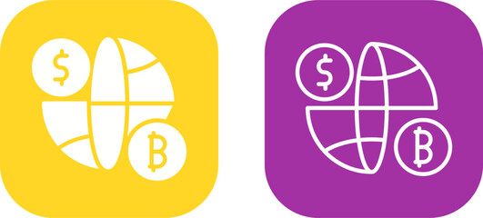 Sticker - Currency Symbols Vector Icon