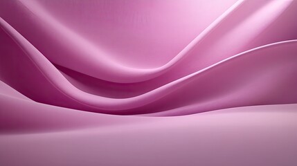 Poster - Minimalist mauve background with subtle curves and soft lighting, ideal for gentle and refined product displays.