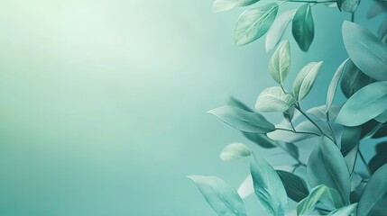 Poster - Subtle green-to-blue gradient backdrop with a calm and serene feel, offering a peaceful space for wellness content.